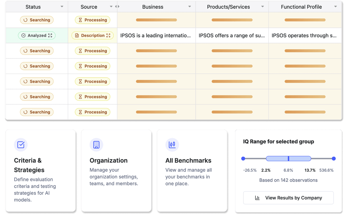 ArmsLength AI Benchmarks interface